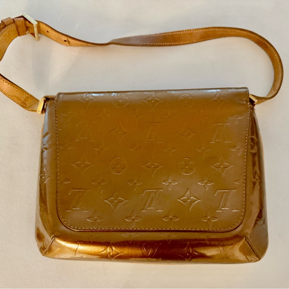 Women’s Vintage Louis Vuitton Designer Bronze  Thomson St. Vernis Shouldet Bag